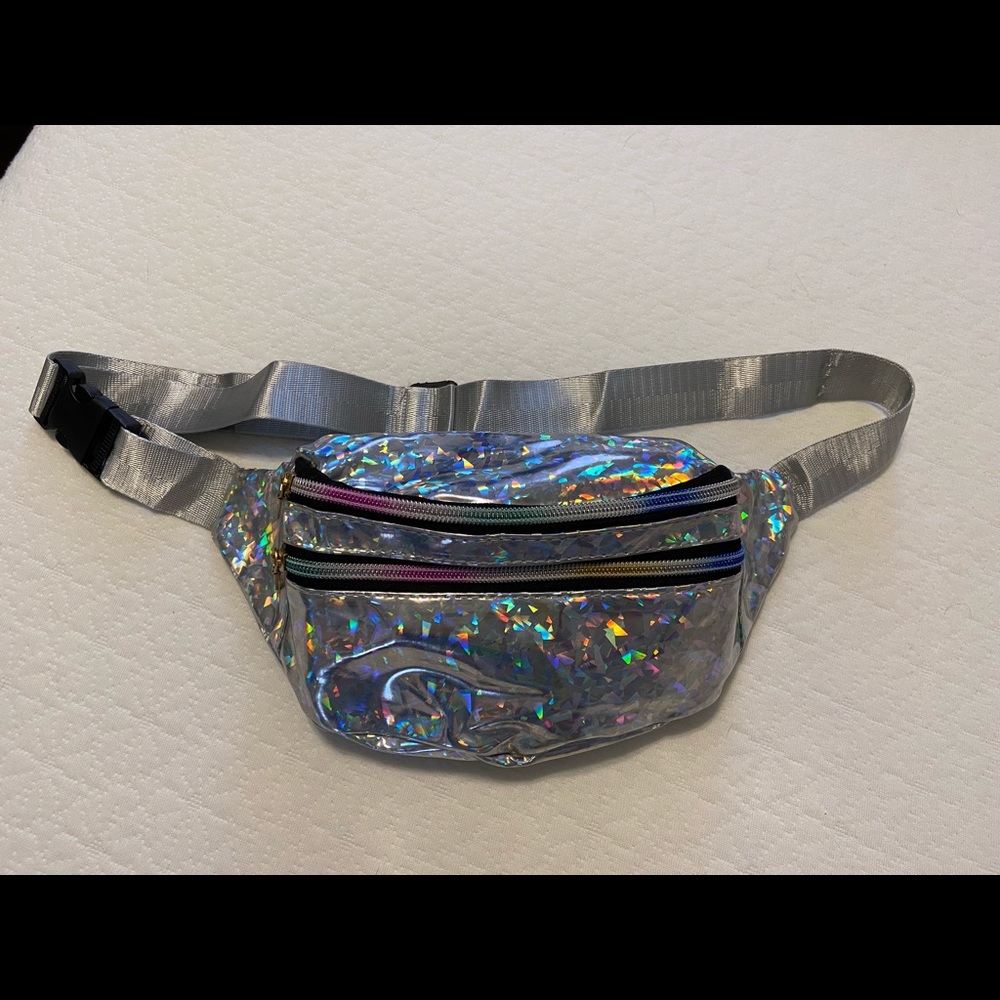 Silver holographic Fanny pack